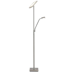 Lindby - Sumani LED Lampa Podłogowa Satin Nickel