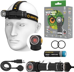 Latarka Czołowa Wizard C2 Wr Czerwone IP65