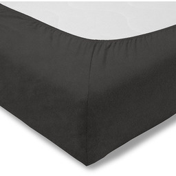 Estella Prześcieradło welurowe ze ściągaczem Ciemnoszare