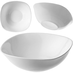Salaterka szklana biała 17 cm, 1 szt.