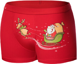 Bokserki Santa''s Sleigh 007/67 Red