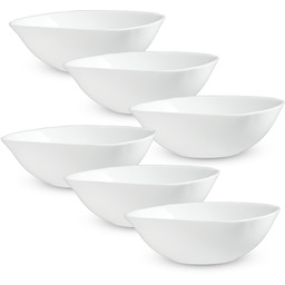 Salaterka szklana biała Bleia 17 cm, 6 szt.