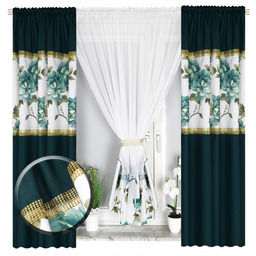 Komplet Firana Zasłona Do Salonu 400x155 Taśma Żabki