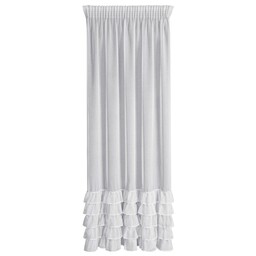 Eurofirany Firana 140x270 Carli biała z falbanami gotowa
