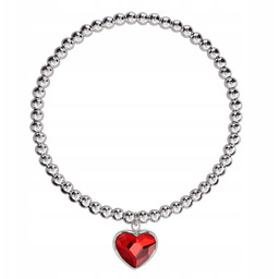 SREBRNA BRANSOLETKA 925 SERCE SWAROVSKI +