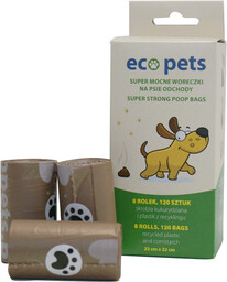 Eco Pets Ekologiczne worki na odchody 120 szt