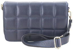 Pikowana listonoszka skórzana BARBERINI''S granatowa 932-4