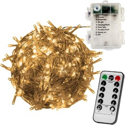 LAMPKI CHOINKOWE 100 DIOD LED NA BATERIE +