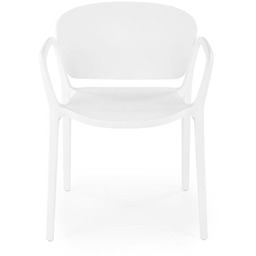 Krzesło ogrodowe plastikowe białe K491