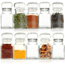 Pojemnik na przyprawy szklany 150 ml 10 szt.