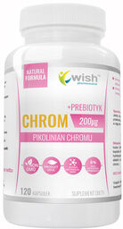 Wish, Chrom, pikolinian chromu 200 g + Prebiotyk,
