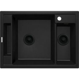 DEANTE Zlewozmywak półtorakomorowy Magnetic ZRM N503 Czarny 50x69