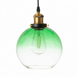 Lampa wisząca kula szklana 20cm zielona