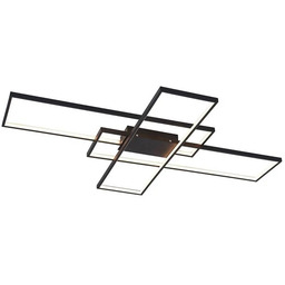 Lindby - Tetson LED Lampa Sufitowa Black