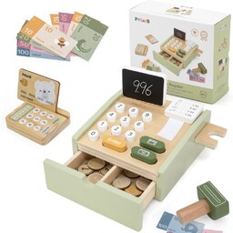 Viga Toys VIGA PolarB Drewniana Kasa Sklepowa Zielona