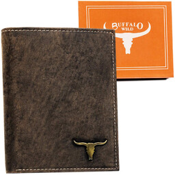 Portfel skórzany Buffalo Wild RM-04-BAW brązowy
