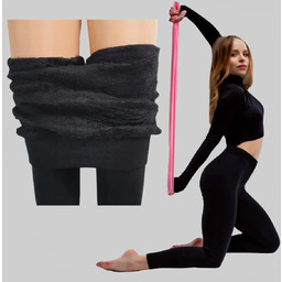 LEGGINSY OCIEPLANE CZARNE DAMSKIE OCIEPLANE GRUBYM FUTREM LEGINSY