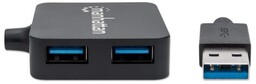 MANHATTAN Adapter Hub USB3.0 4Port [bk]