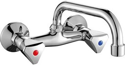 Bateria umywalkowa ścienna NORM BQN 050D chrom Kuchinox
