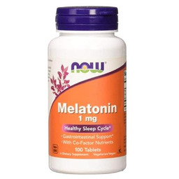 NOW Foods Melatonina 1 mg z niacyną, witaminą
