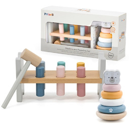 Viga Toys VIGA PolarB Zestaw Drewniana Piramidka +