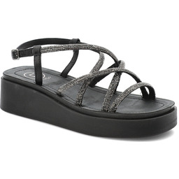 Filippo Czarne Sandały Modne Obuwie Damskie