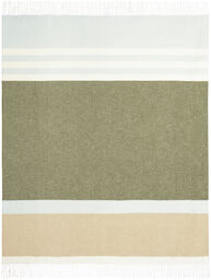 Biederlack Pled bawełniany Blockstripe Olive