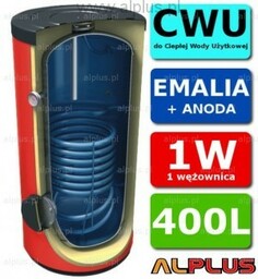 LEMET 400L 1W z 1 Wężownicą Pionowy Bojler,