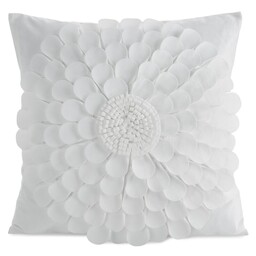 Eurofirany Poszewka dekoracyjna 45x45 Flores 2 kremowa zdobiona