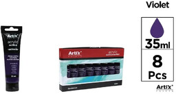 Farba akrylowa niebiesko-fioletowa 35ml (8szt) - Artix