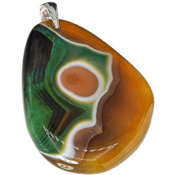 Naturalny Agat Oryginalny Wisiorek Złote Srebro Unikat