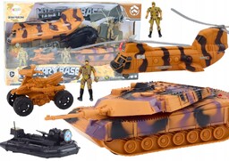 Zestaw Militarny Wojskowy Czołg Helikopter Śmigłowiec Spadochroniarz Dźwięk