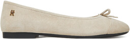 Baleriny Tommy Hilfiger Toe Cap Suede Ballerina FW0FW08909