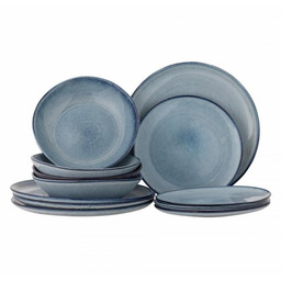 Bloomingville SANDRINE Zestaw Obiadowy 12 El. / Niebieski