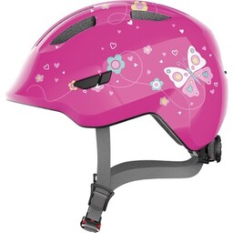 ABUS Kask rowerowy Smiley 3.0 Butterfly Ciemnoróżowy
