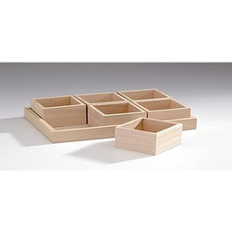 Glorex Skrzynka do przechowywania, drewno, naturalna, 26,5 x