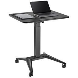 Maclean Mobilne biurko stolik na laptop, czarne, pneumatyczna