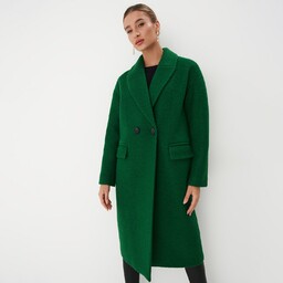 Mohito - Zielony płaszcz z wełną - Zielony