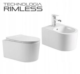 MISA WC 49x37x34 cm RIMLESS +BIDET 49x37x30 cm