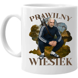 Prawilny Wiesiek - Geralt w dresie - kubek