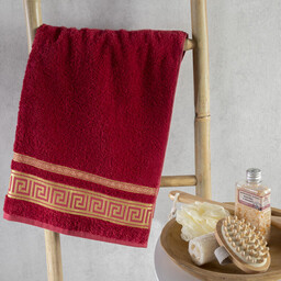 Decodoma Ręcznik kąpielowy bambusowy ROMA bordowy 70 x
