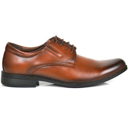 MĘSKIE PÓŁBUTY WIZYTOWE ELEGANCKIE PANTOFLE BADOXX 480 BRĄZOWE