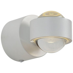 Designerski kinkiet biały z LED IP44 - Lens