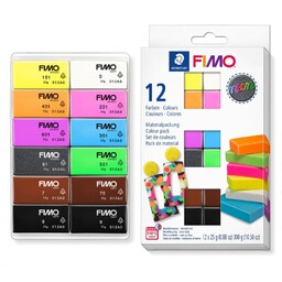 Zestaw masy termoutwardzalnej FIMO SOFT kolory NEON 12x25g