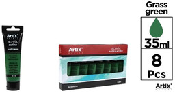 Farba akrylowa ciemnozielona 35ml (8szt) - Artix