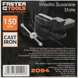 Imadło ślusarskie stałe 150 mm FASTER TOOLS