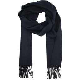 Szalik V.FRAAS Granatowy, Jednokolorowy z Frędzlami, Jesienno-Zimowy, Ciepły,