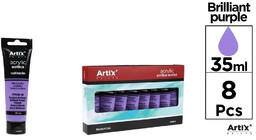 Farba akrylowa jasny fiolet 35ml (8szt) - Artix