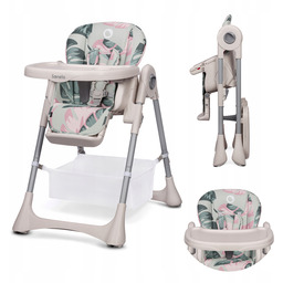 Krzesełko Do Karmienia Dla Dzieci Duża Taca Składane