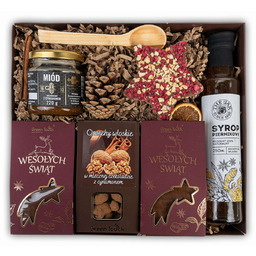 Zestaw prezentowy kosz duże pudełko na święta mikołaja